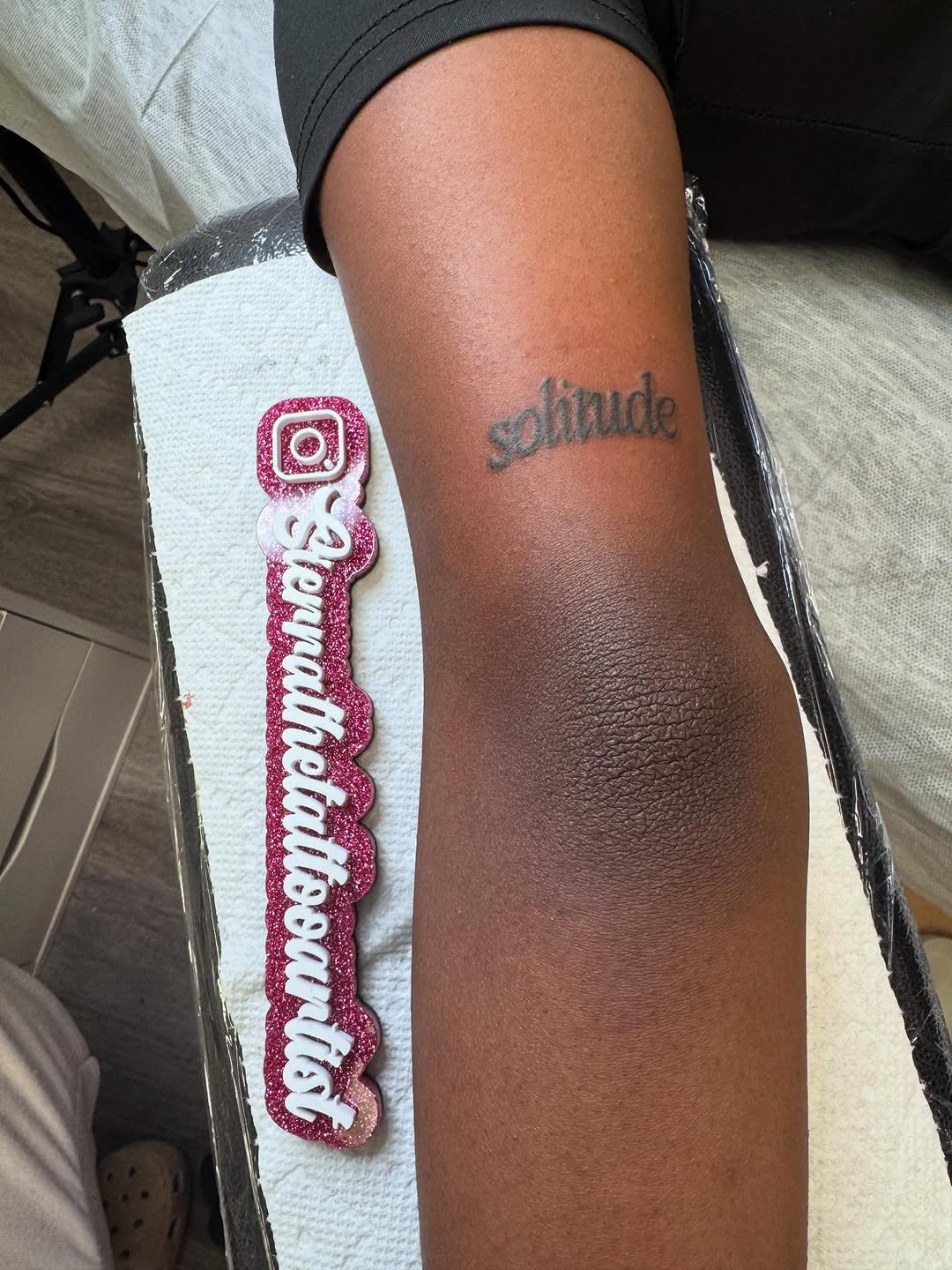 Tattoo by @sierrathetattooartist — lettering_script, fine_line