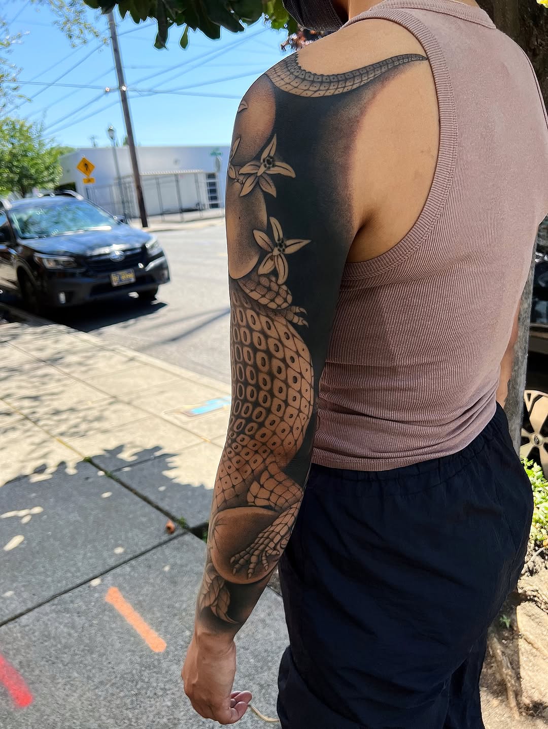 Tattoo by @mickeyycarlisle — black_and_grey, realism
