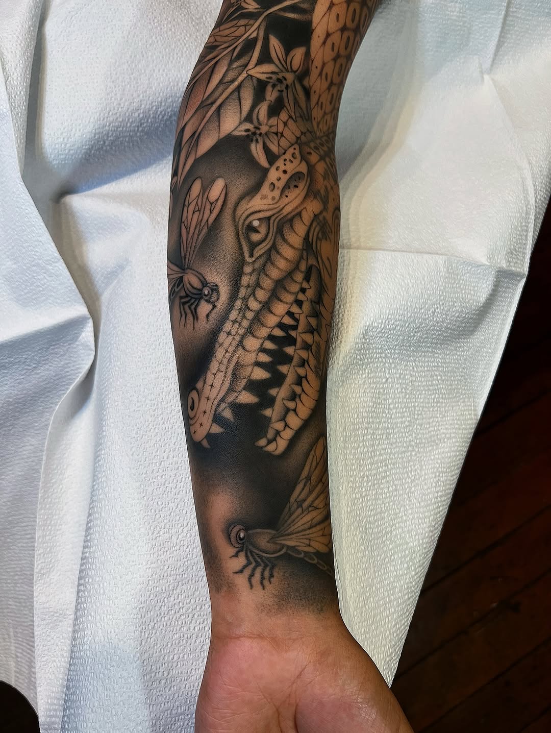Tattoo by @mickeyycarlisle — black_and_grey, realism