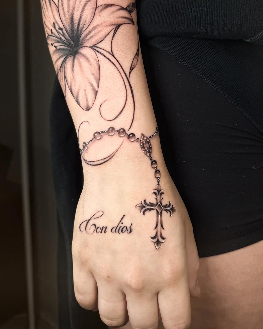 Tattoo by @titi.inink β lettering_script, black_and_grey