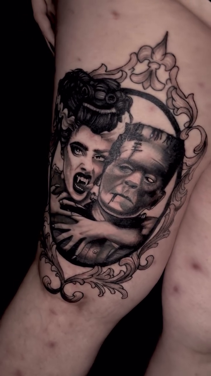 Tattoo by @tattoosbygunner — dark_realism, neo_traditional