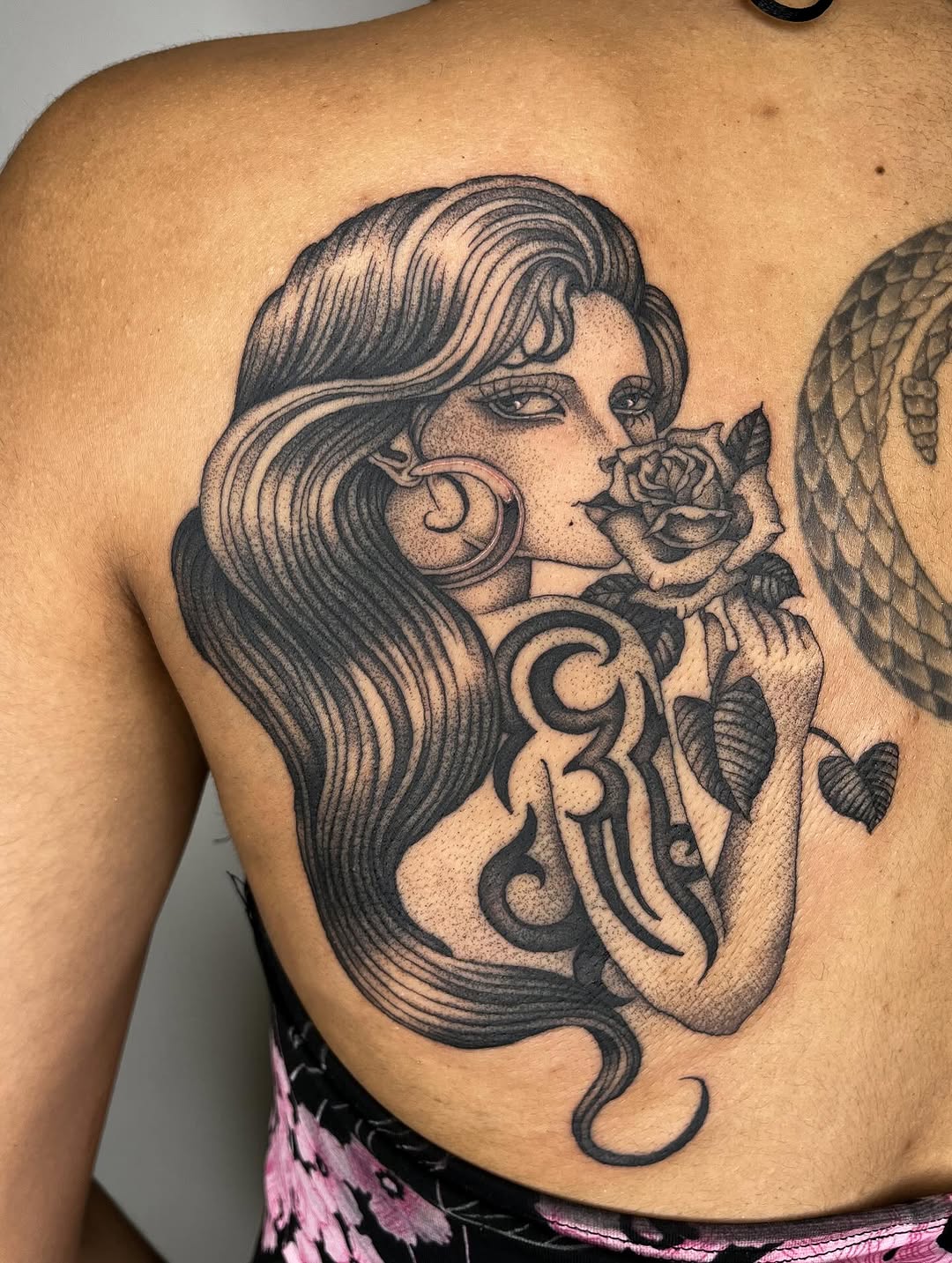 Tattoo by @derosario__ — black_and_grey, chicano