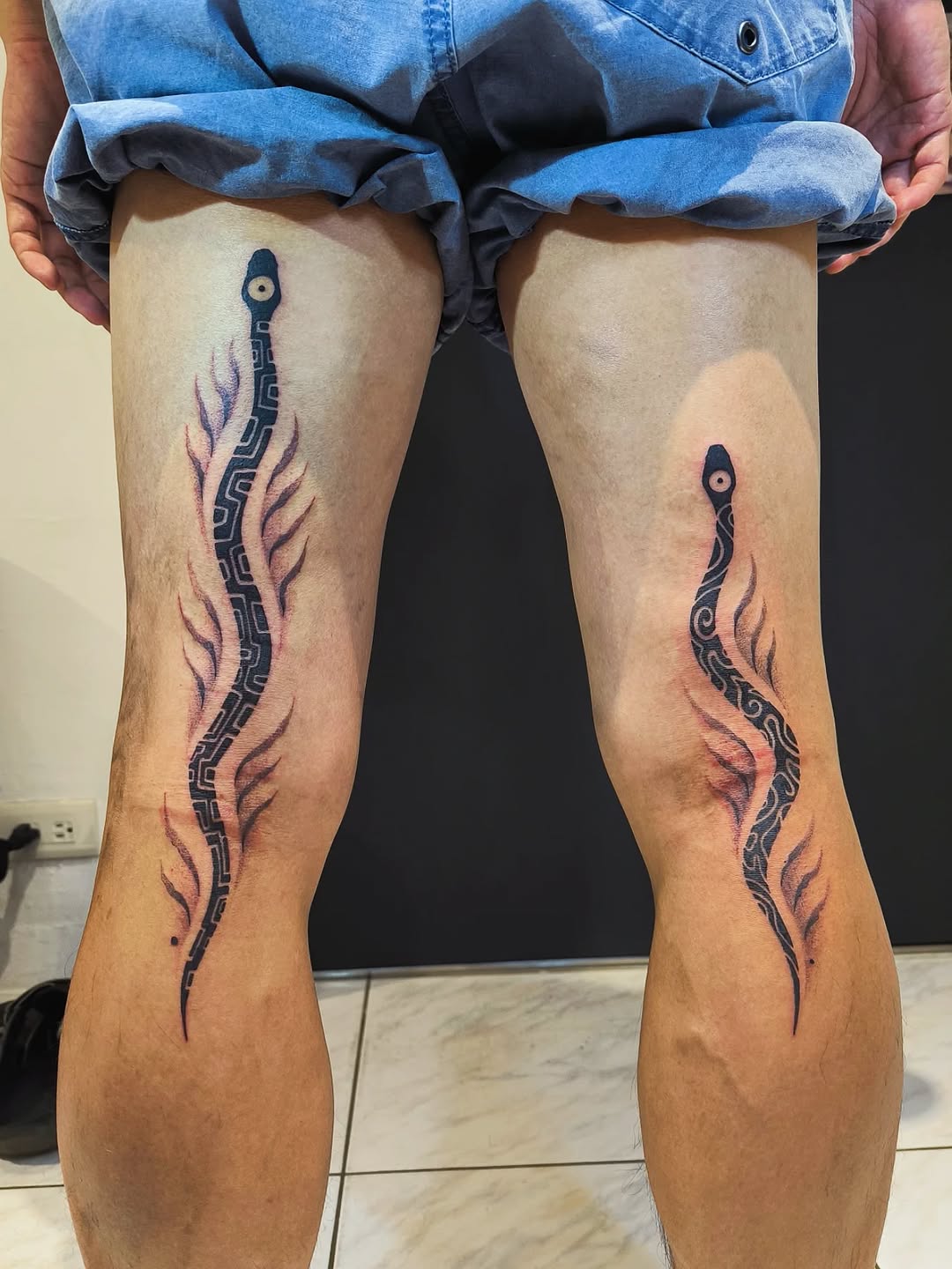 Tattoo by @blauinks — blackwork, dotwork