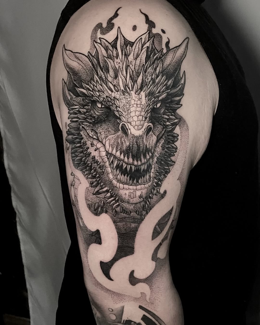 Tattoo by @therowanstarr โ blackwork, realism