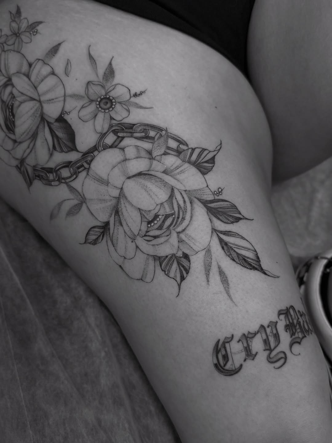 Tattoo by @morrisontattooer — dotwork, black_and_grey