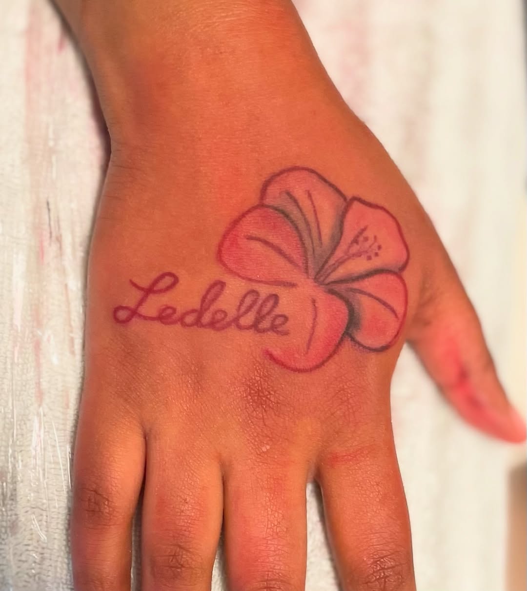 Tattoo by @inguanzoink_ — lettering_script, fine_line