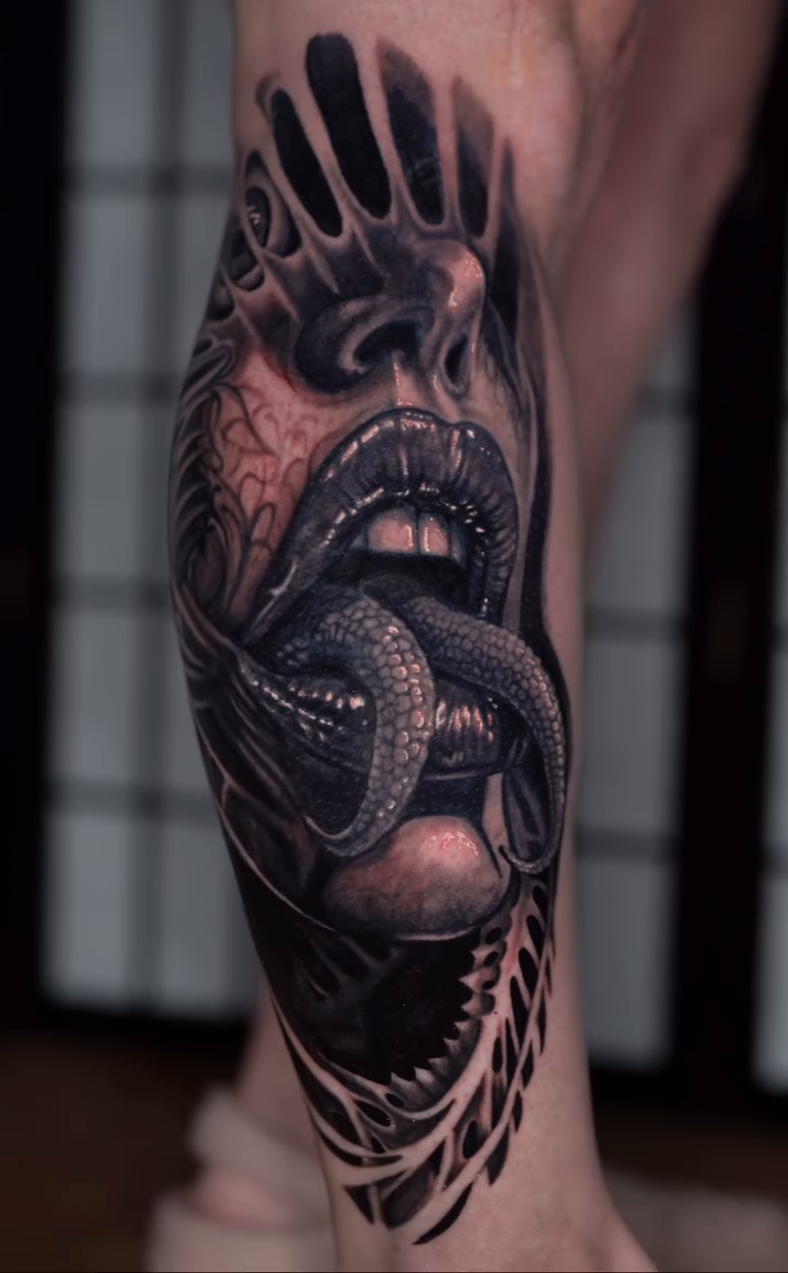 Tattoo by @whoaskedburke — dark_realism, black_and_grey