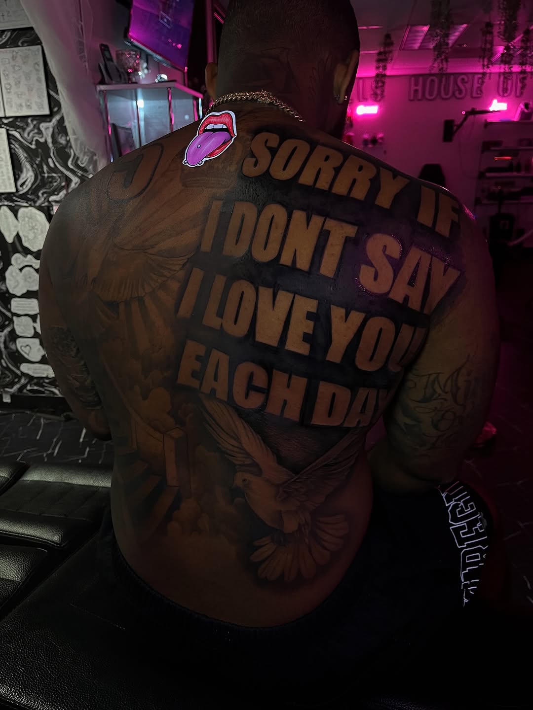 Tattoo by @dhoiofficial — lettering_script, black_and_grey