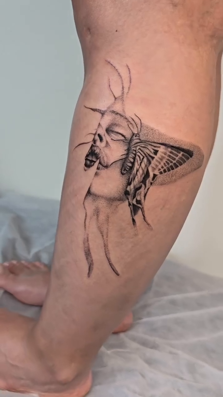 Tattoo by @danielbi.tattooart — fine_line, black_and_grey