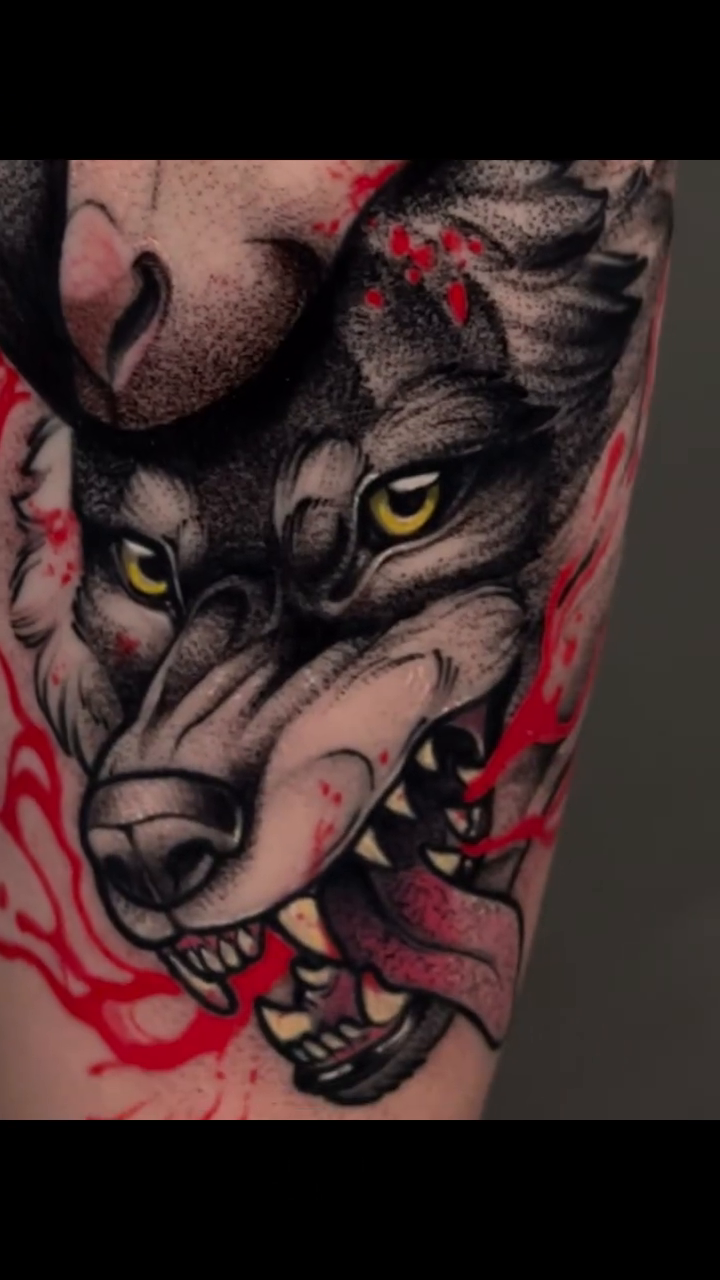 Tattoo by @judes_draws — dark_realism, trash_polka