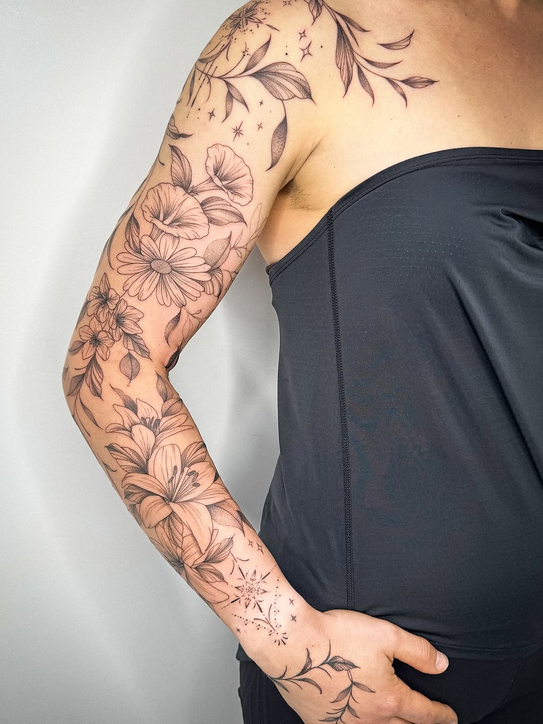 Tattoo by @inkedwithco β fine_line, black_and_grey