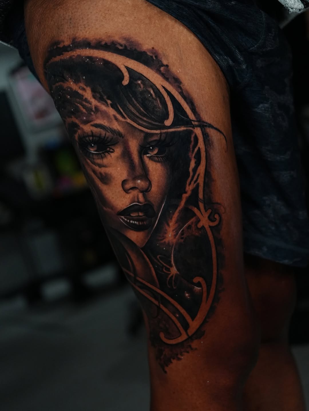 Tattoo by @creast4422 โ realism, black_and_grey