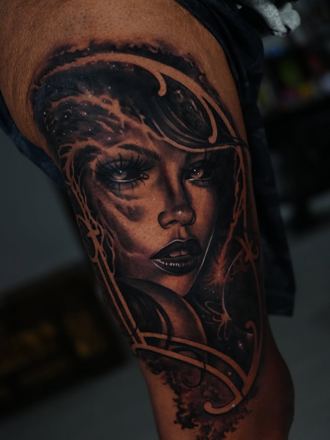 Tattoo by @creast4422 โ realism, black_and_grey