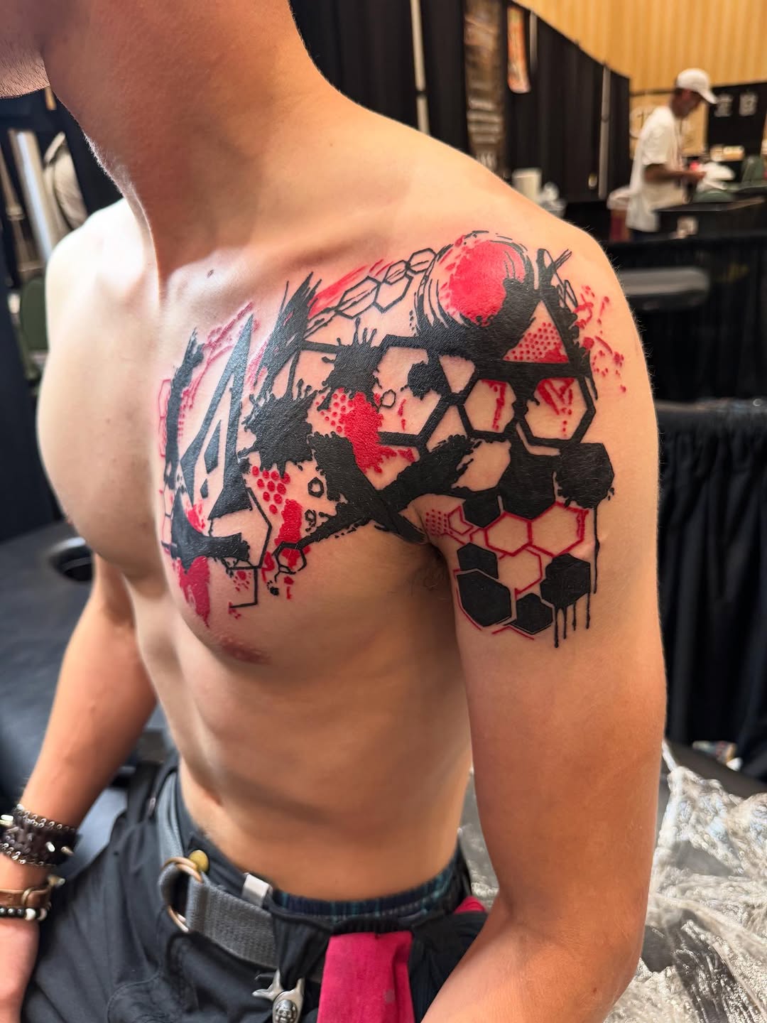 Tattoo by @bodymods_by_b — trash_polka, geometric