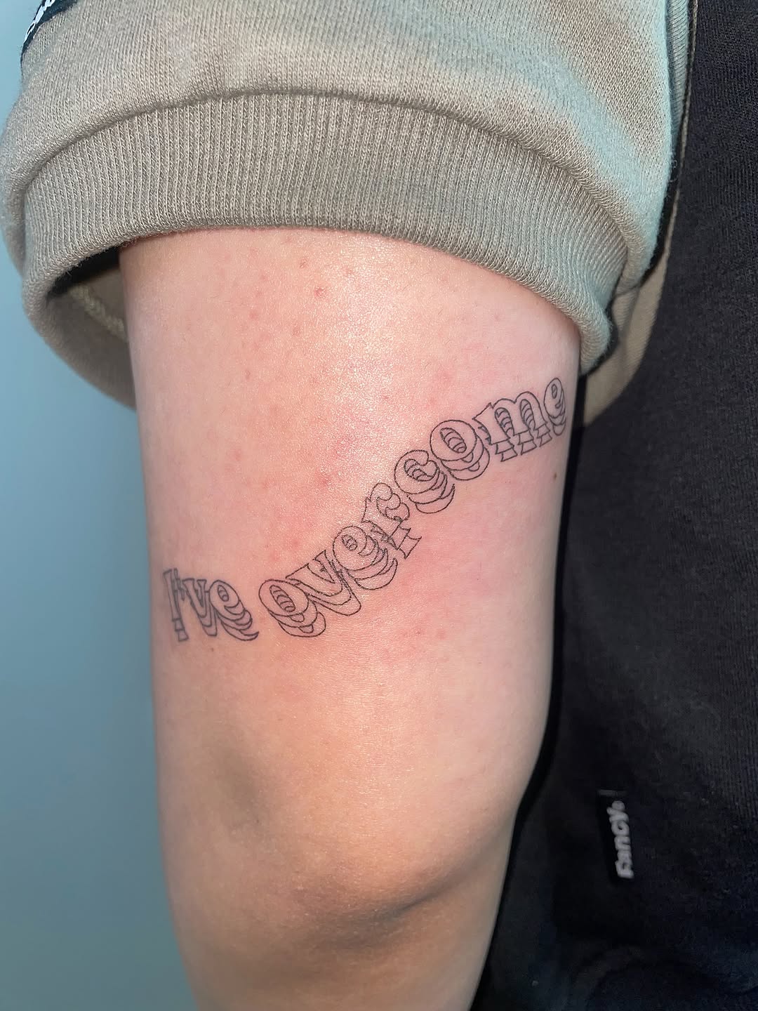 Tattoo by @jisutat — lettering_script, fine_line