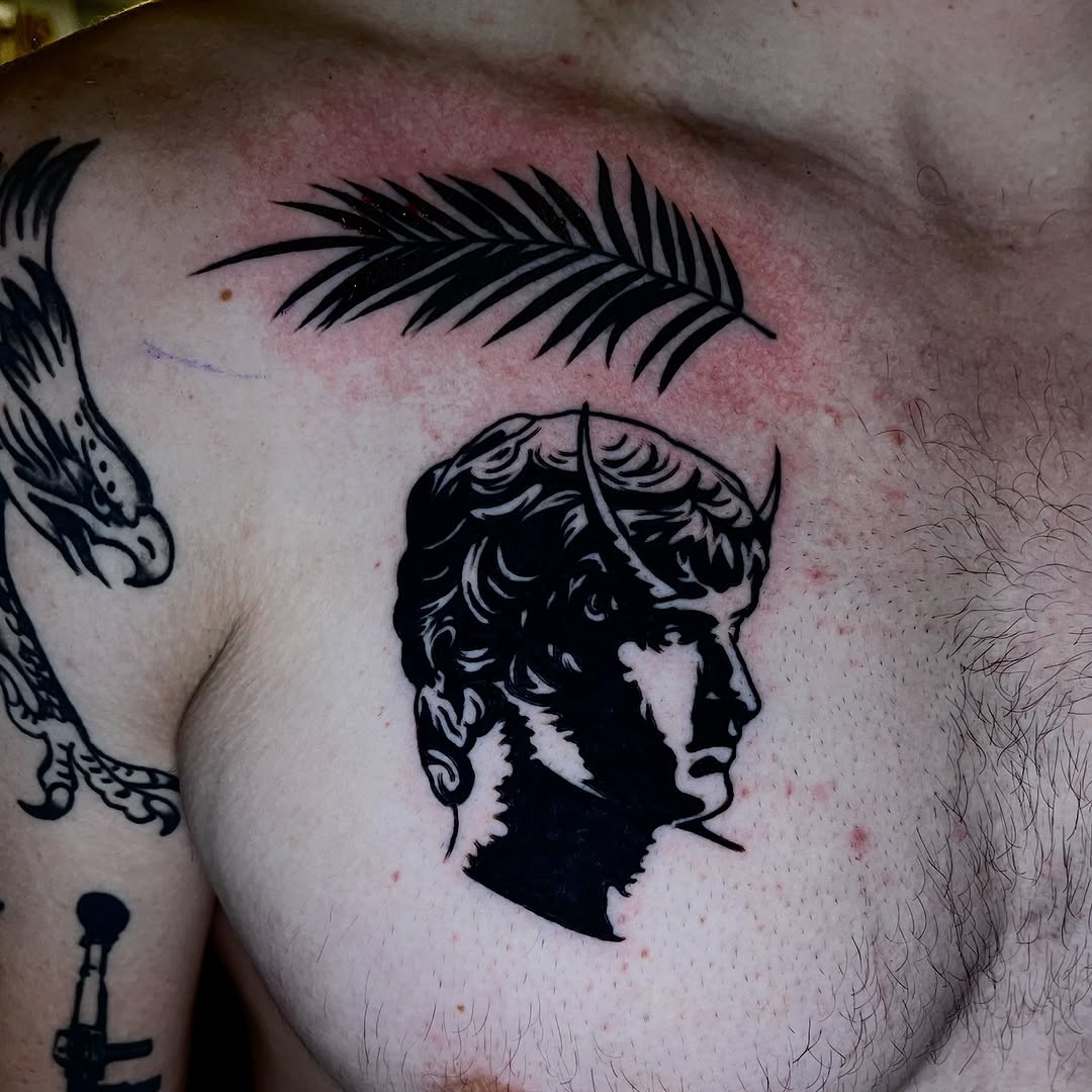 Tattoo by @traffic.death โ blackwork, illustrative