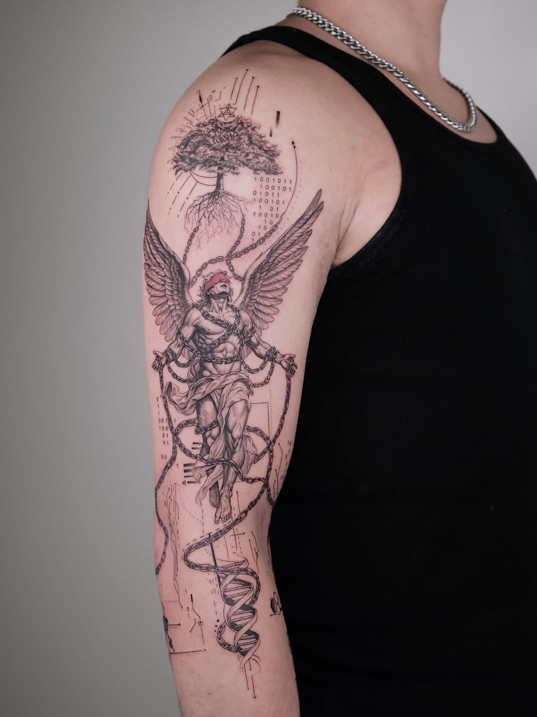 Tattoo by @zaytattoos — black_and_grey, illustrative