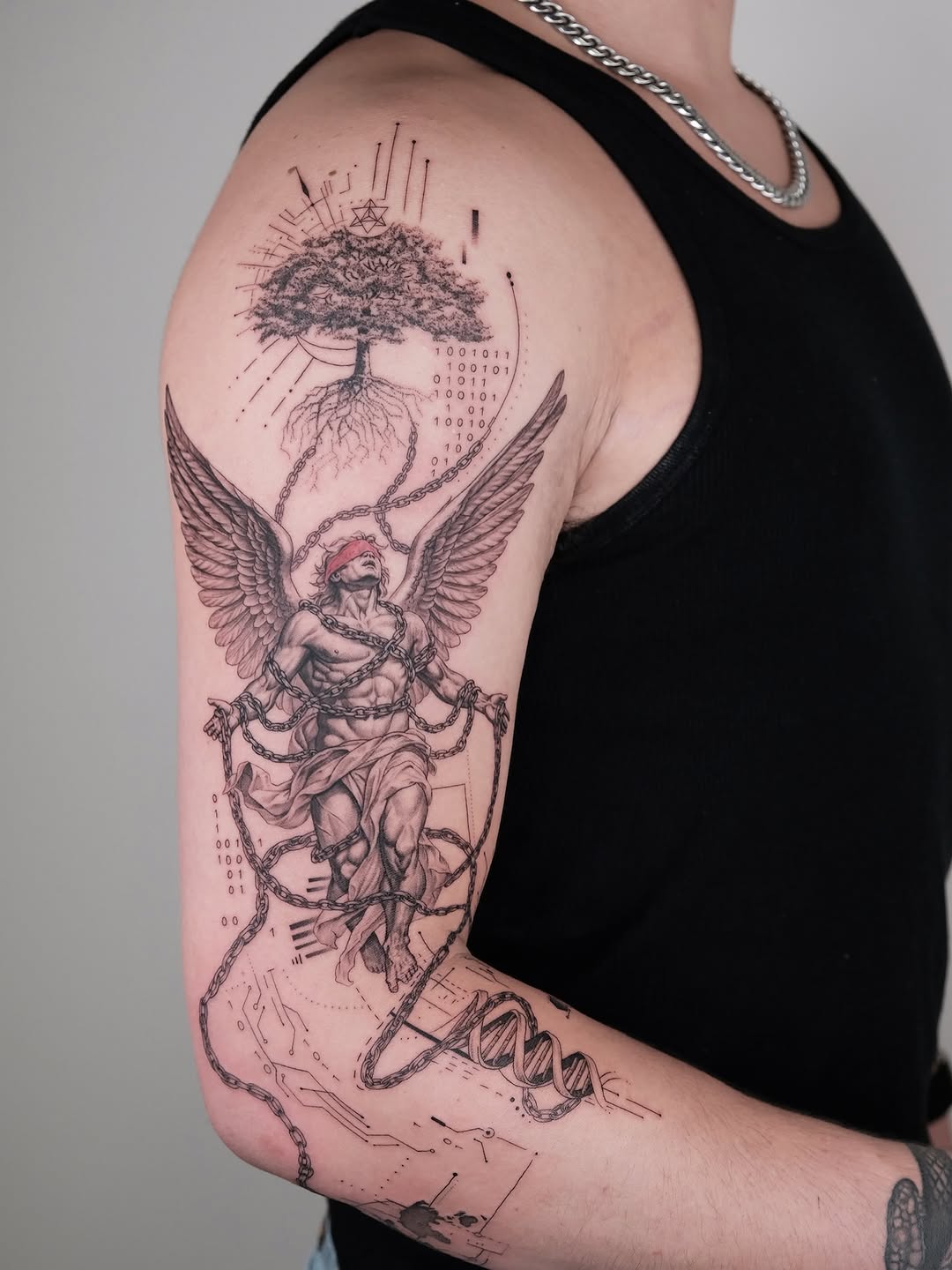 Tattoo by @zaytattoos — black_and_grey, illustrative