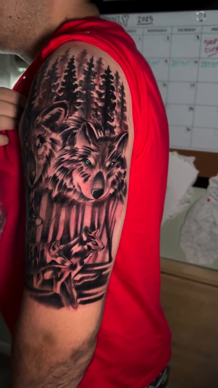 Tattoo by @dapperdustin42 — realism, black_and_grey