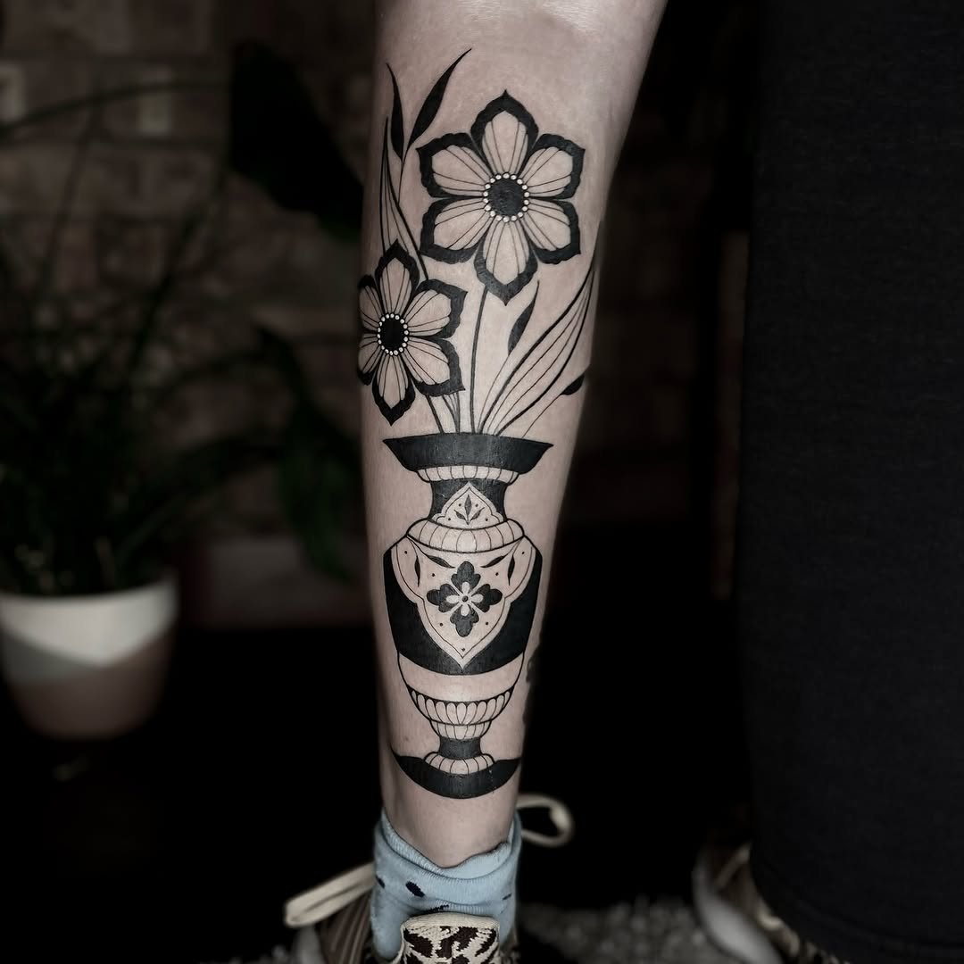 Tattoo by @tatemarthatattoo — blackwork, ornamental