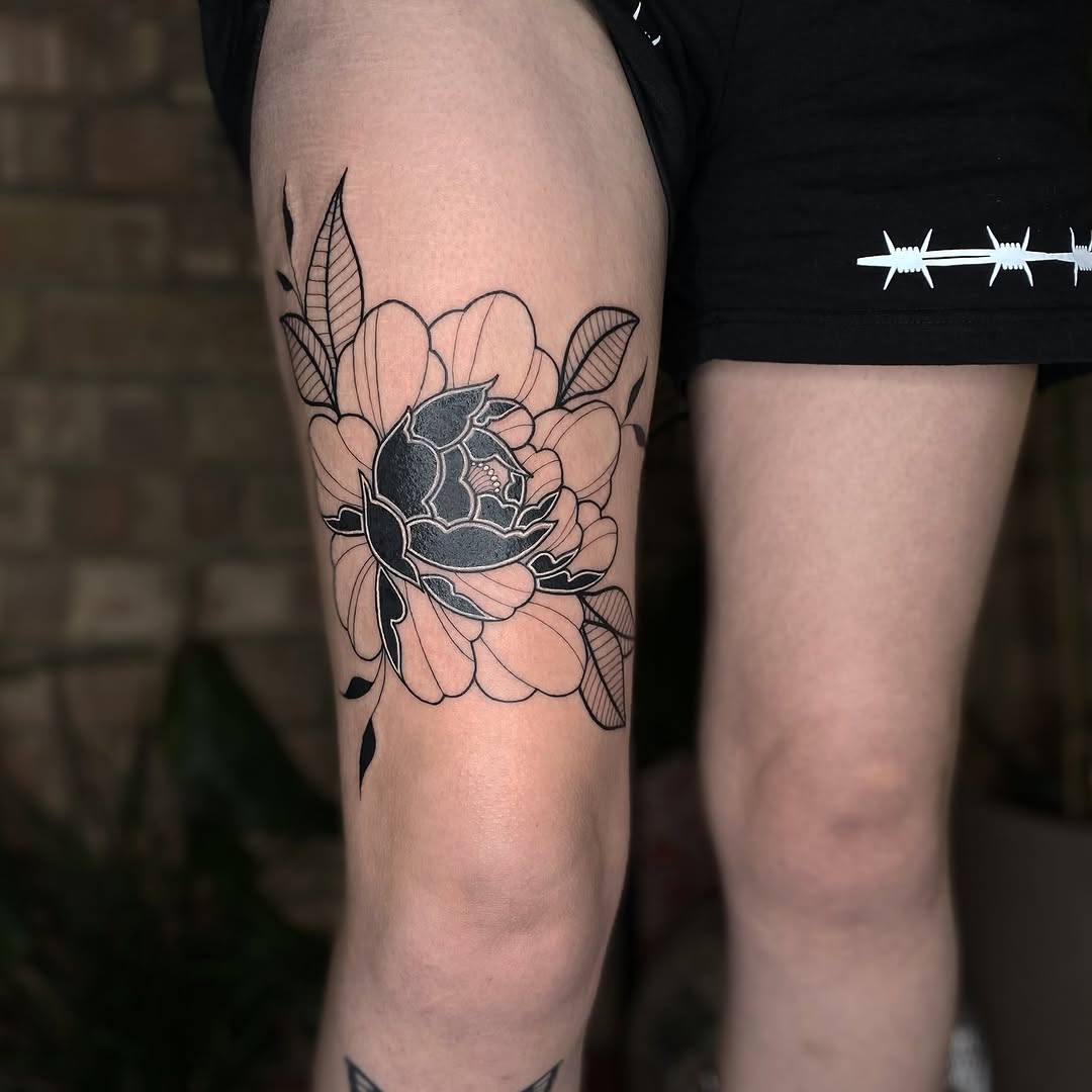 Tattoo by @tatemarthatattoo — blackwork, black_and_grey