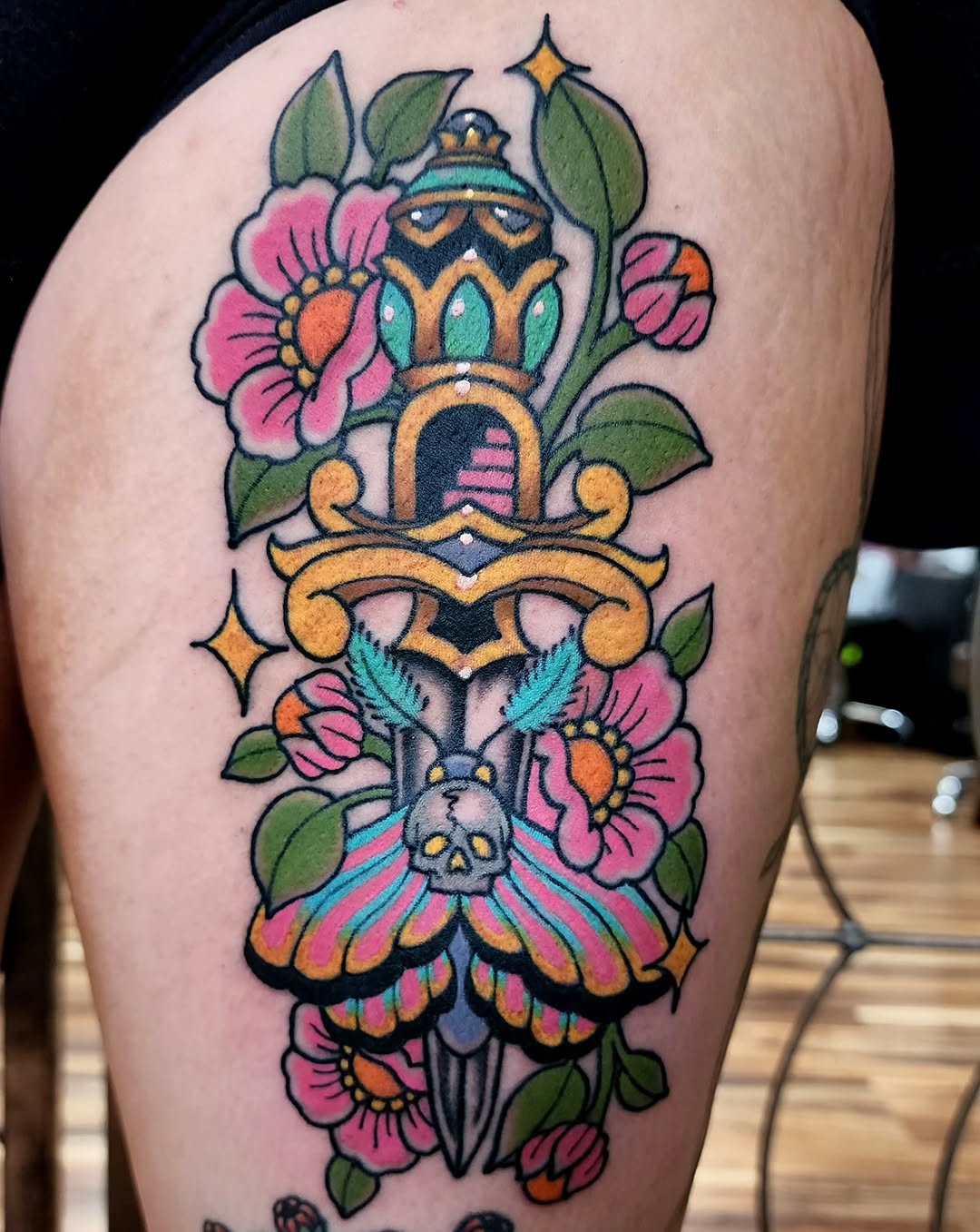 Tattoo by @michaela.rose.tattoo — american_traditional, illustrative