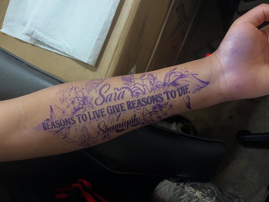 Tattoo by @tattedbymilaa_ โ lettering_script