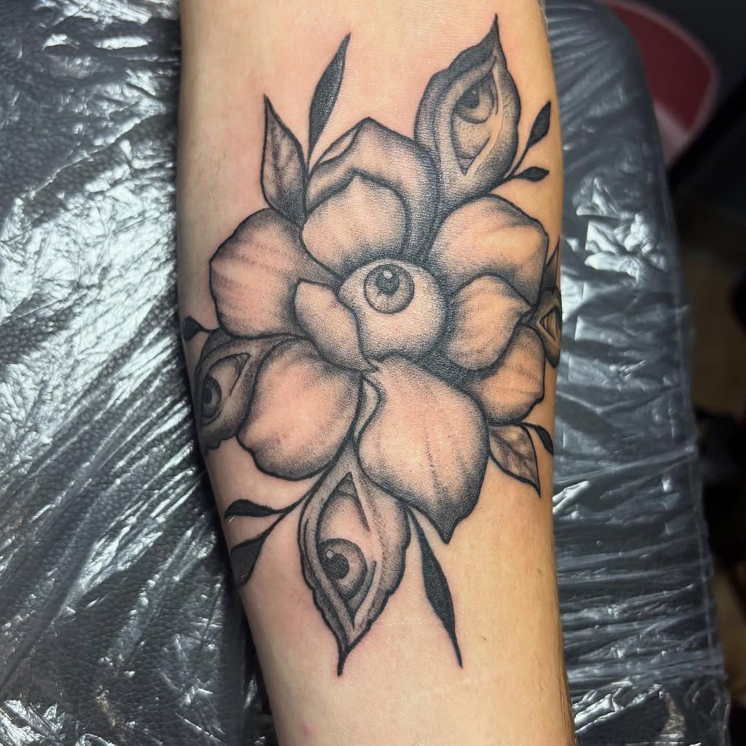 Tattoo by @andyrz_inkzzz — black_and_grey, dark_realism