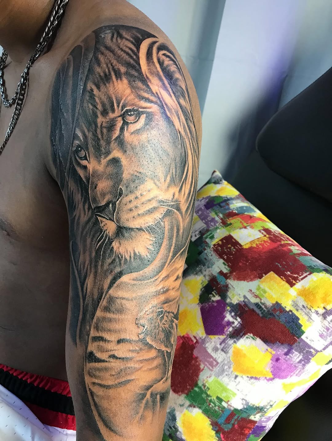 Tattoo by @merlin_inktattoo237 — realism, black_and_grey