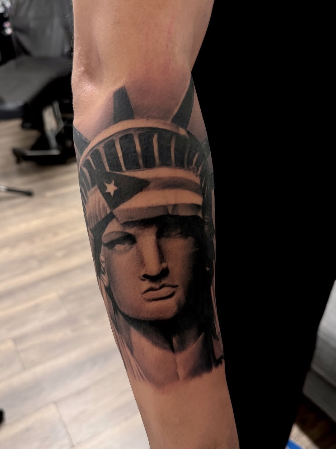 Tattoo by @tatt2ant — realism, black_and_grey