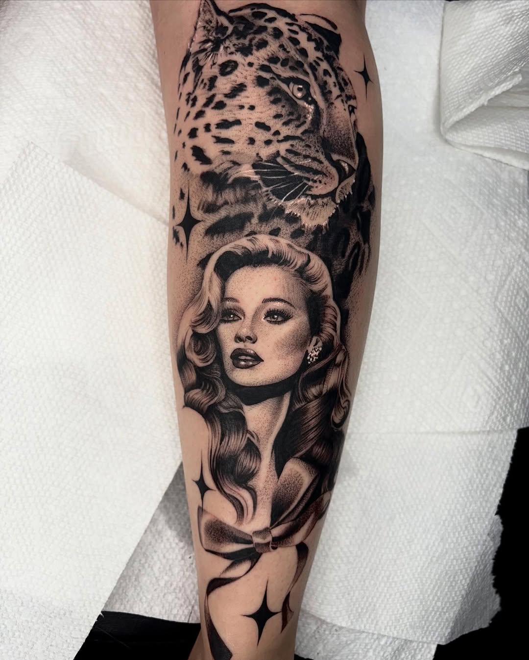 Tattoo by @spookyvuitton — realism, black_and_grey