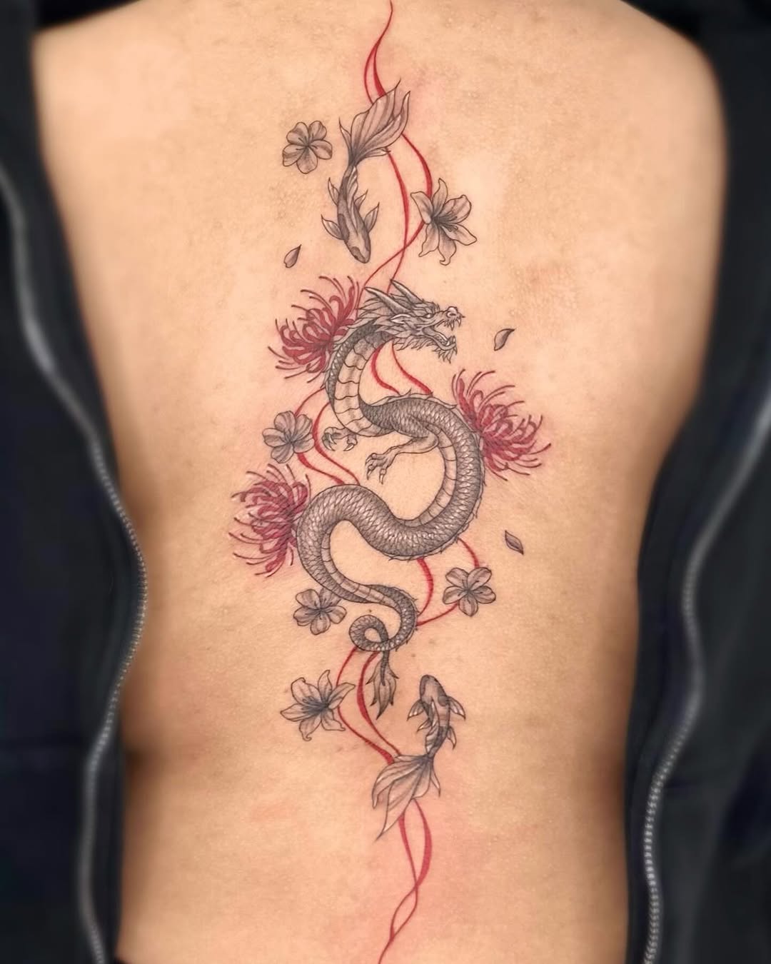 Tattoo by @nganvu.tattoo — japanese_irezumi, fine_line