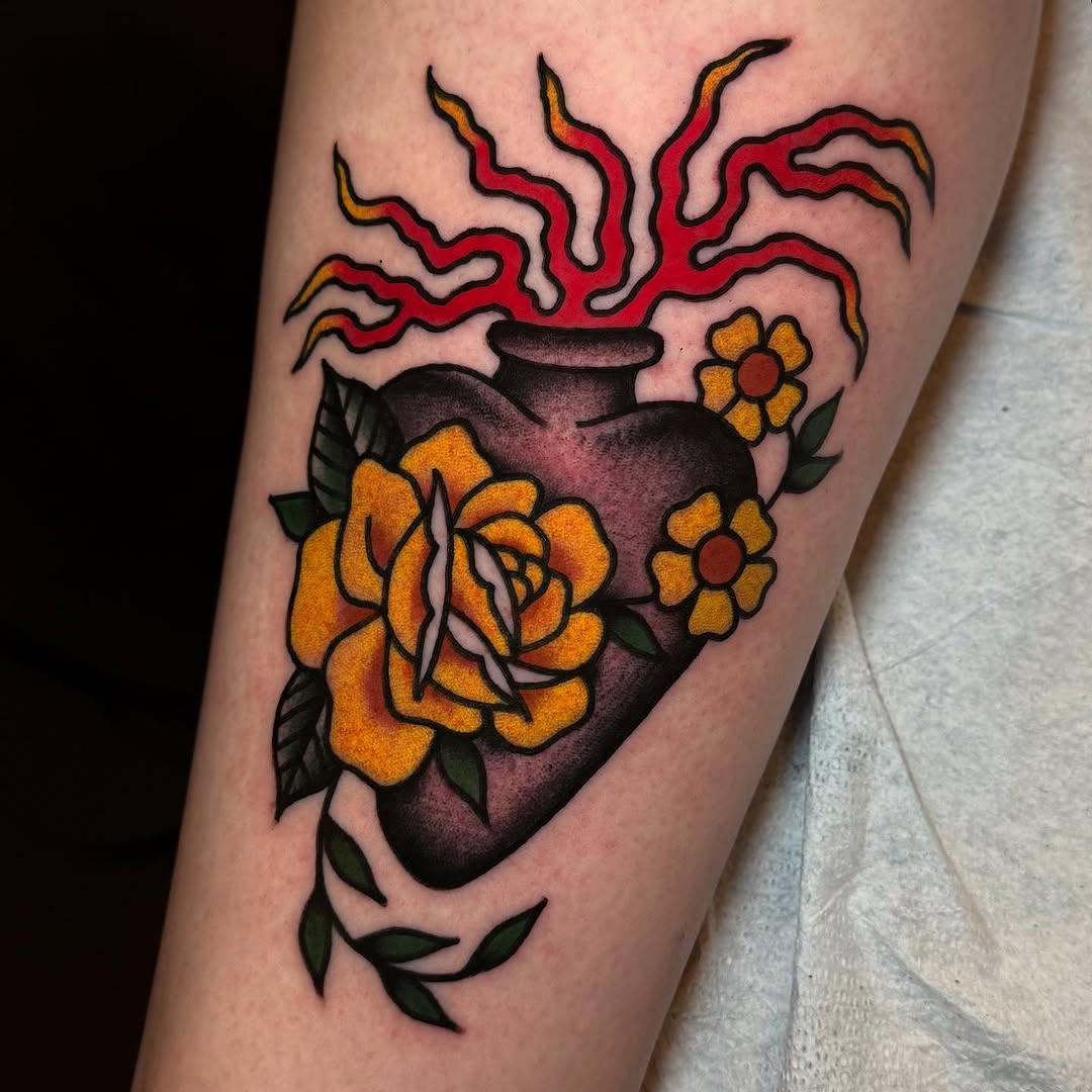 Tattoo by @louisetattooer — american_traditional, illustrative