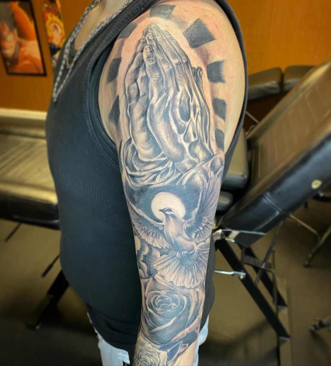 Tattoo by @tattoosbyhim β realism, black_and_grey