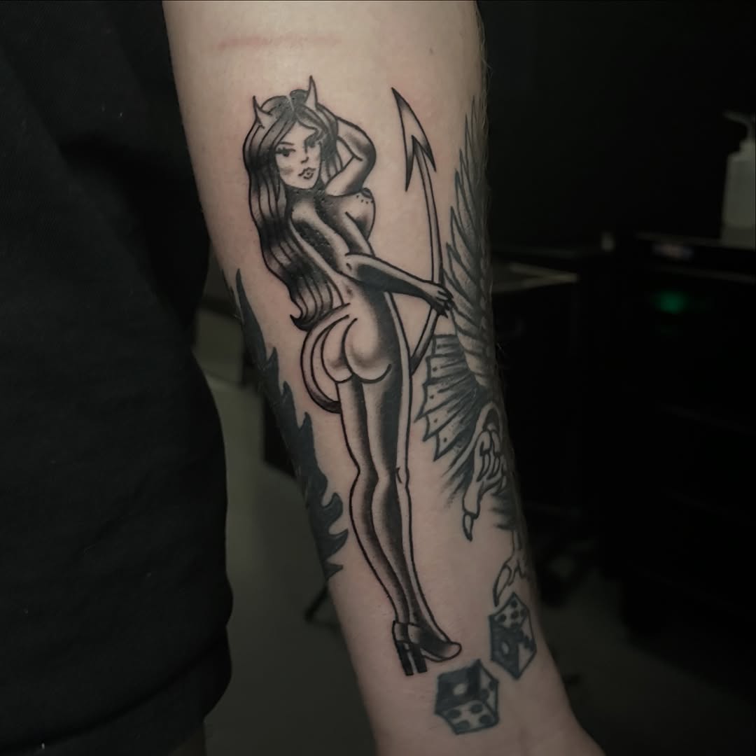Tattoo by @skyrosetattoos — american_traditional