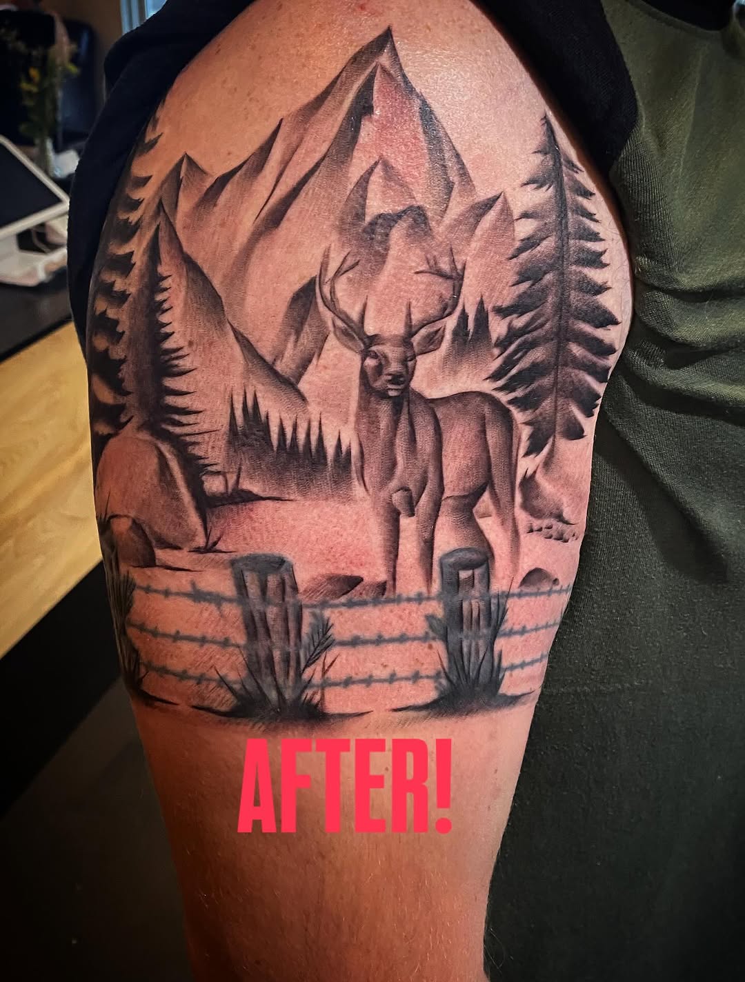 Tattoo by @codywolfetattoo โ realism, black_and_grey