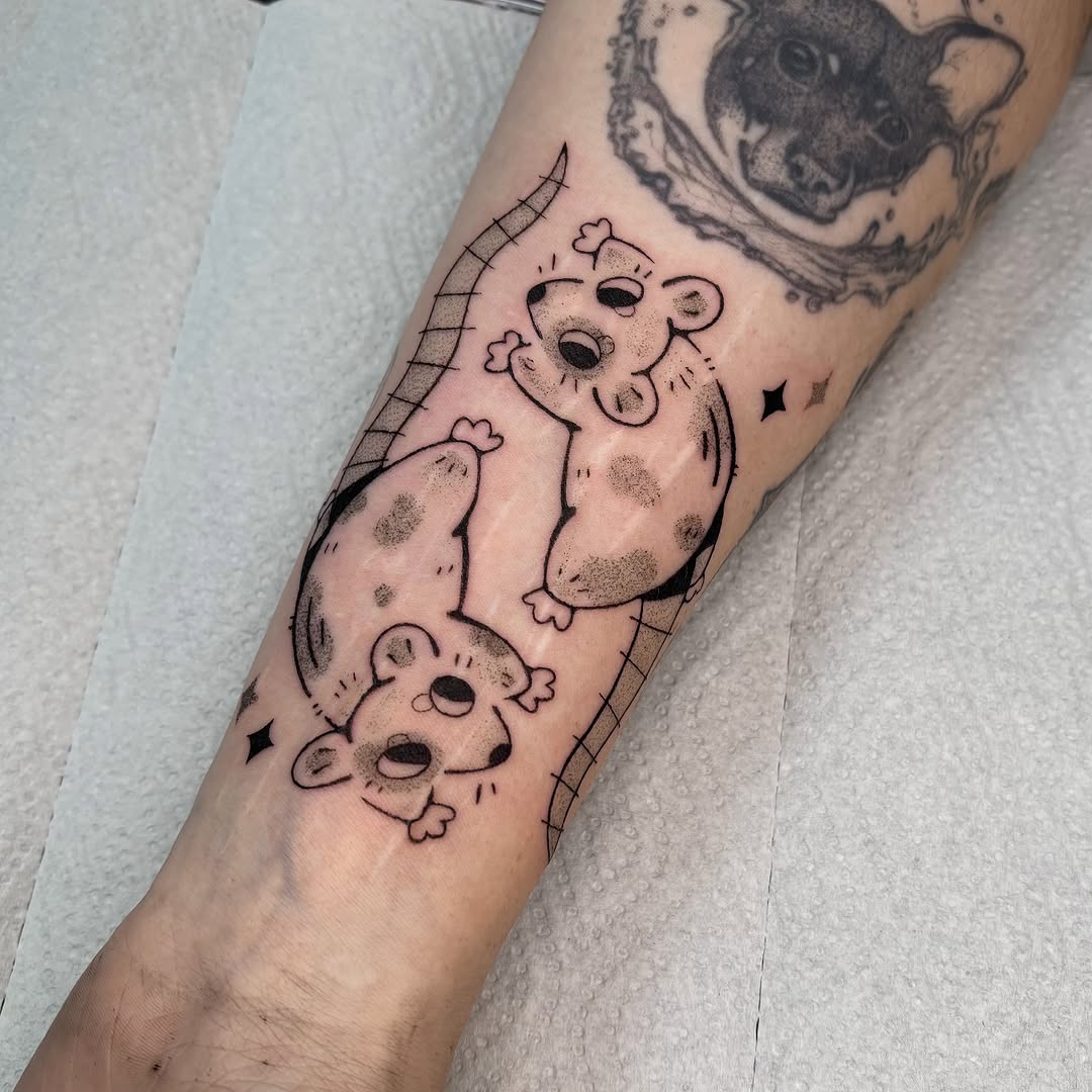 Tattoo by @dust.inkz — illustrative, black_and_grey
