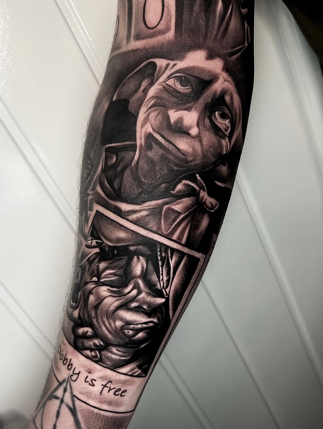 Tattoo by @harveyztattooz — realism, black_and_grey