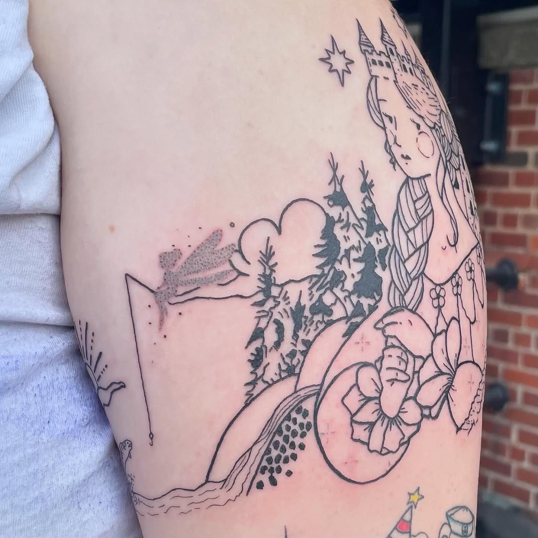 Tattoo by @goodheavenstattoos — black_and_grey