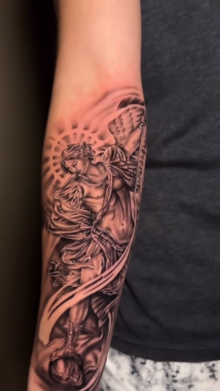 Tattoo by @kodi_tattoo — black_and_grey, realism