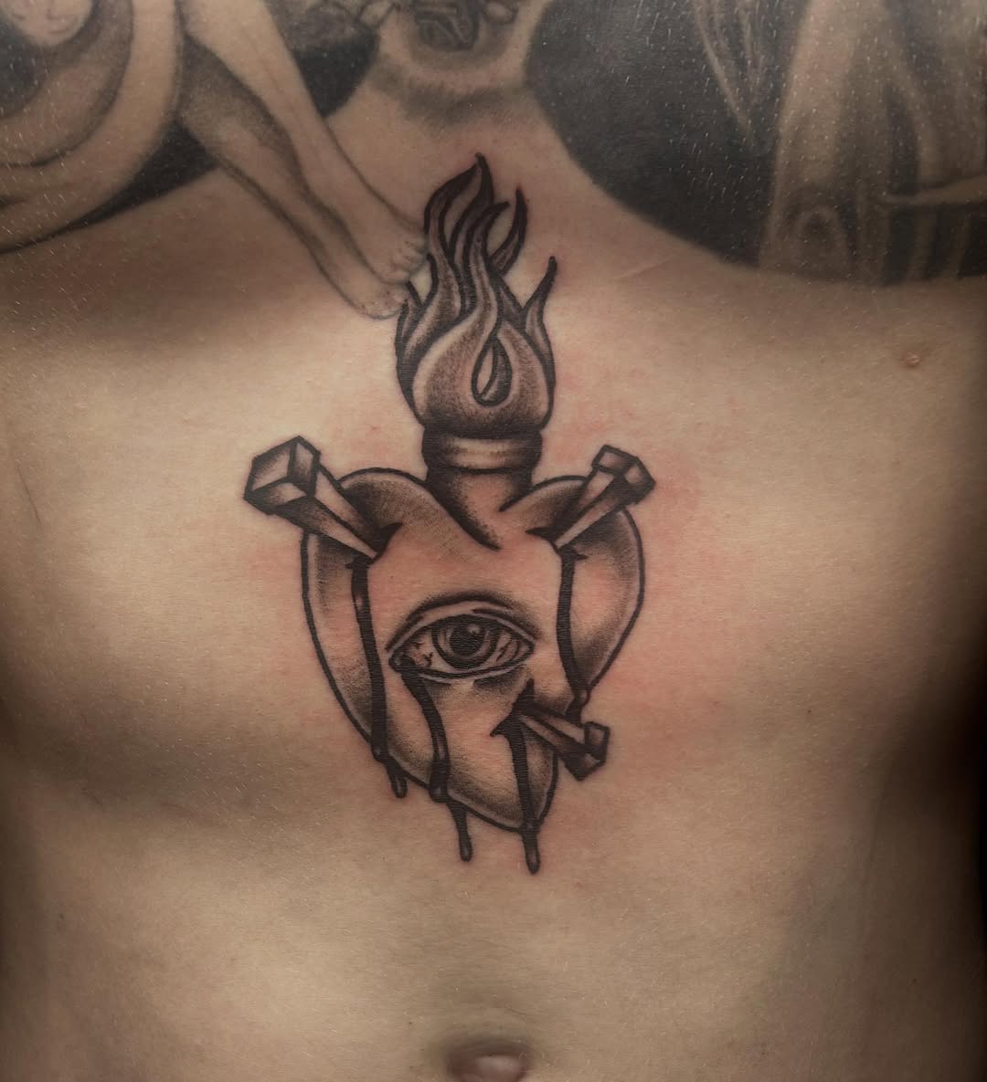 Tattoo by @emmysartemporium — black_and_grey, dark_realism
