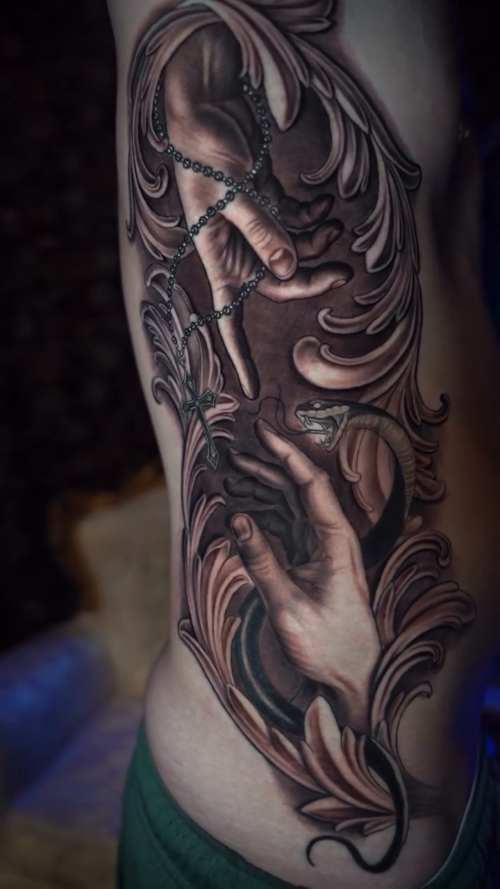 Tattoo by @creast4422 โ realism, black_and_grey