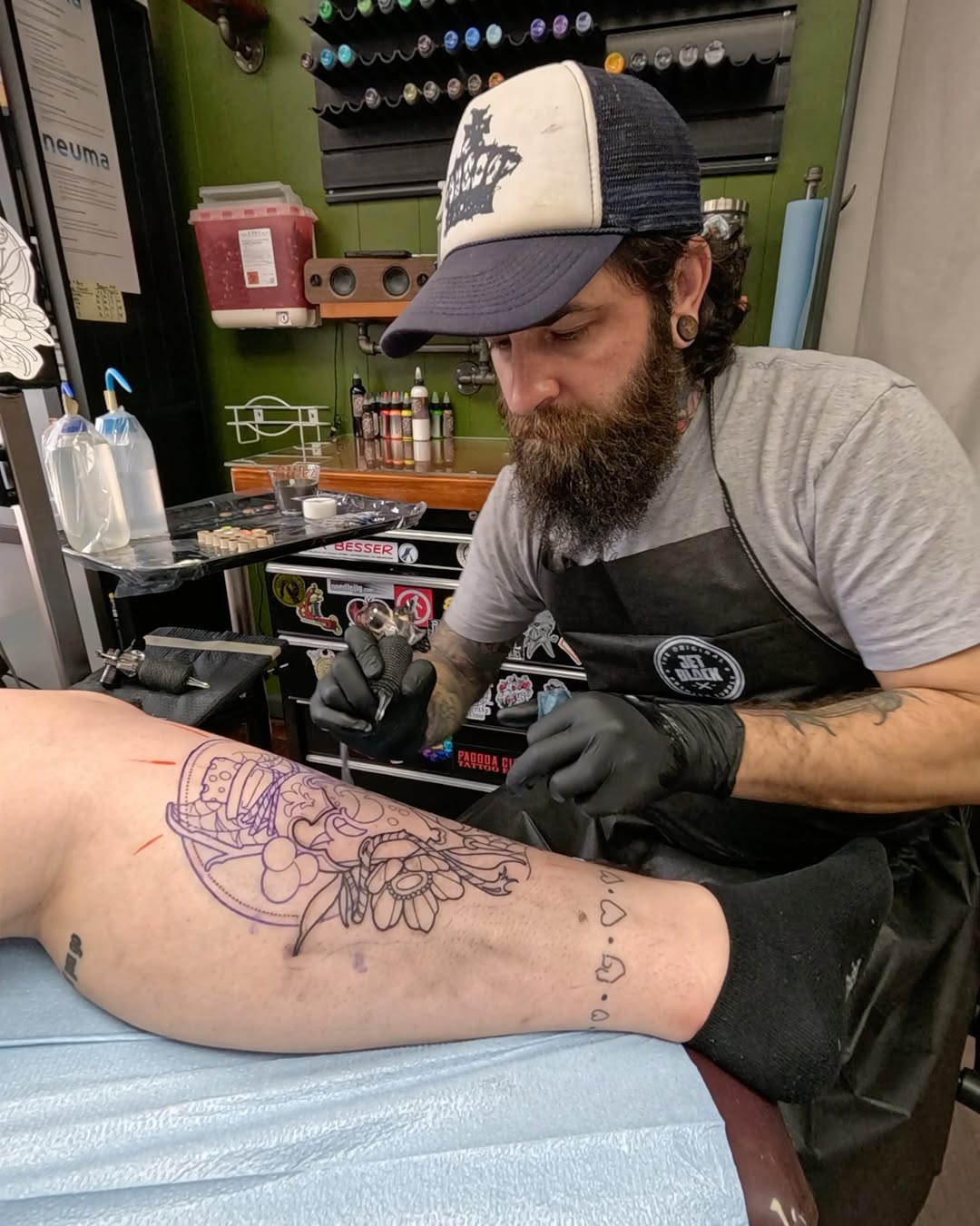 Tattoo by @kielf_tattoos — illustrative, blackwork