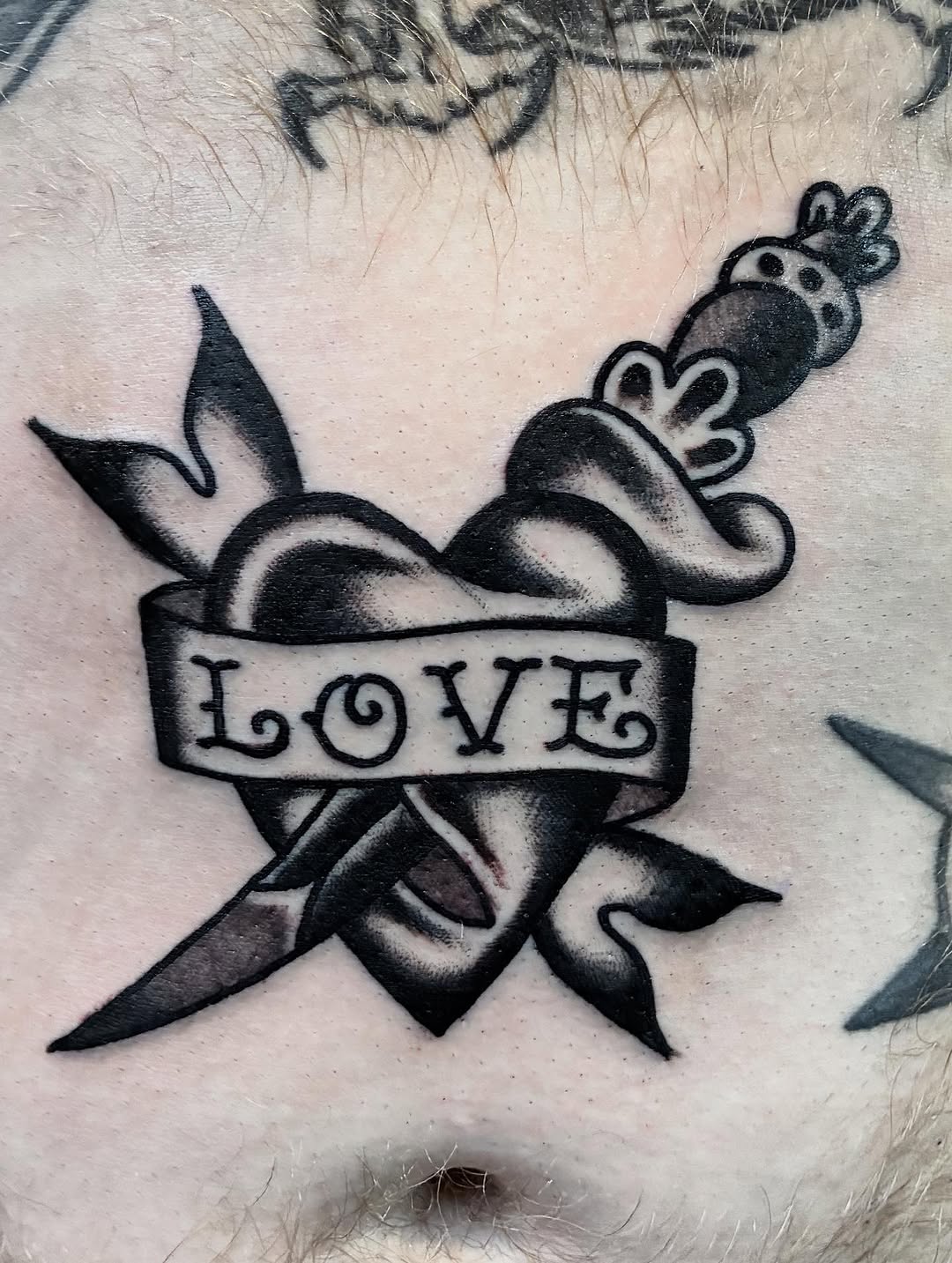 Tattoo by @mike_hudgins_ — american_traditional, lettering_script