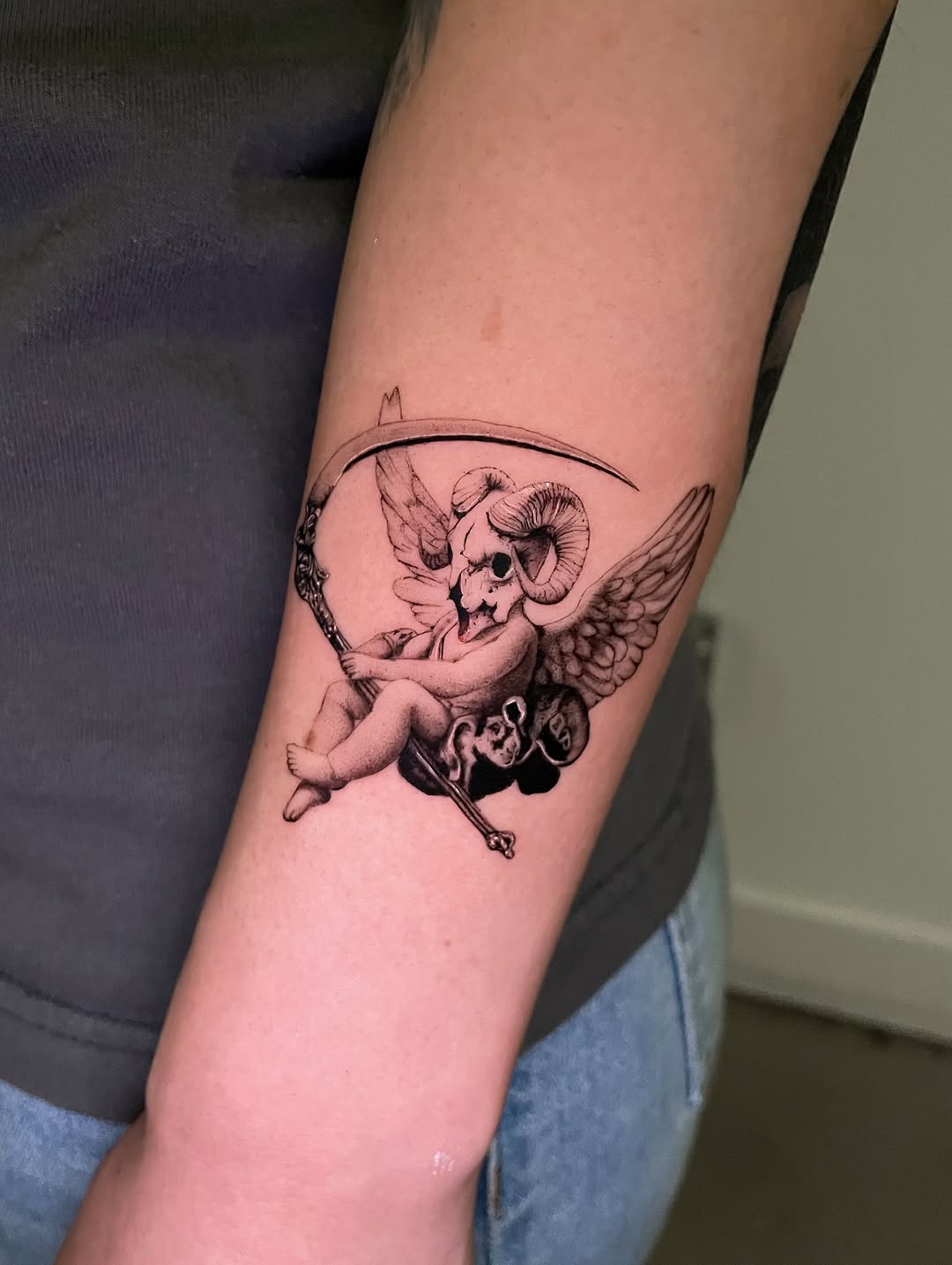 Tattoo by @sayhello.ink โ dark_realism, black_and_grey