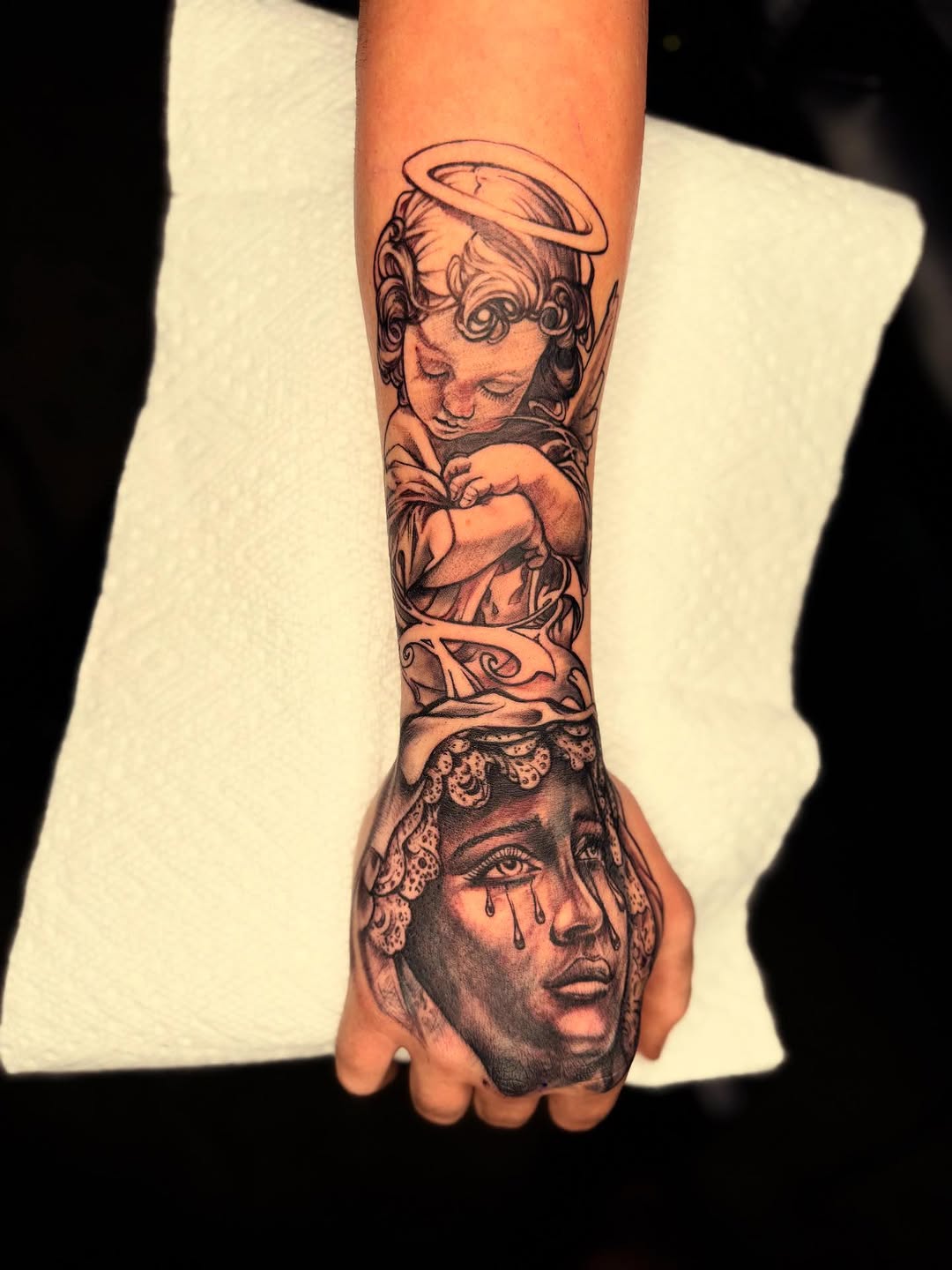 Tattoo by @inkhazmat — realism, black_and_grey