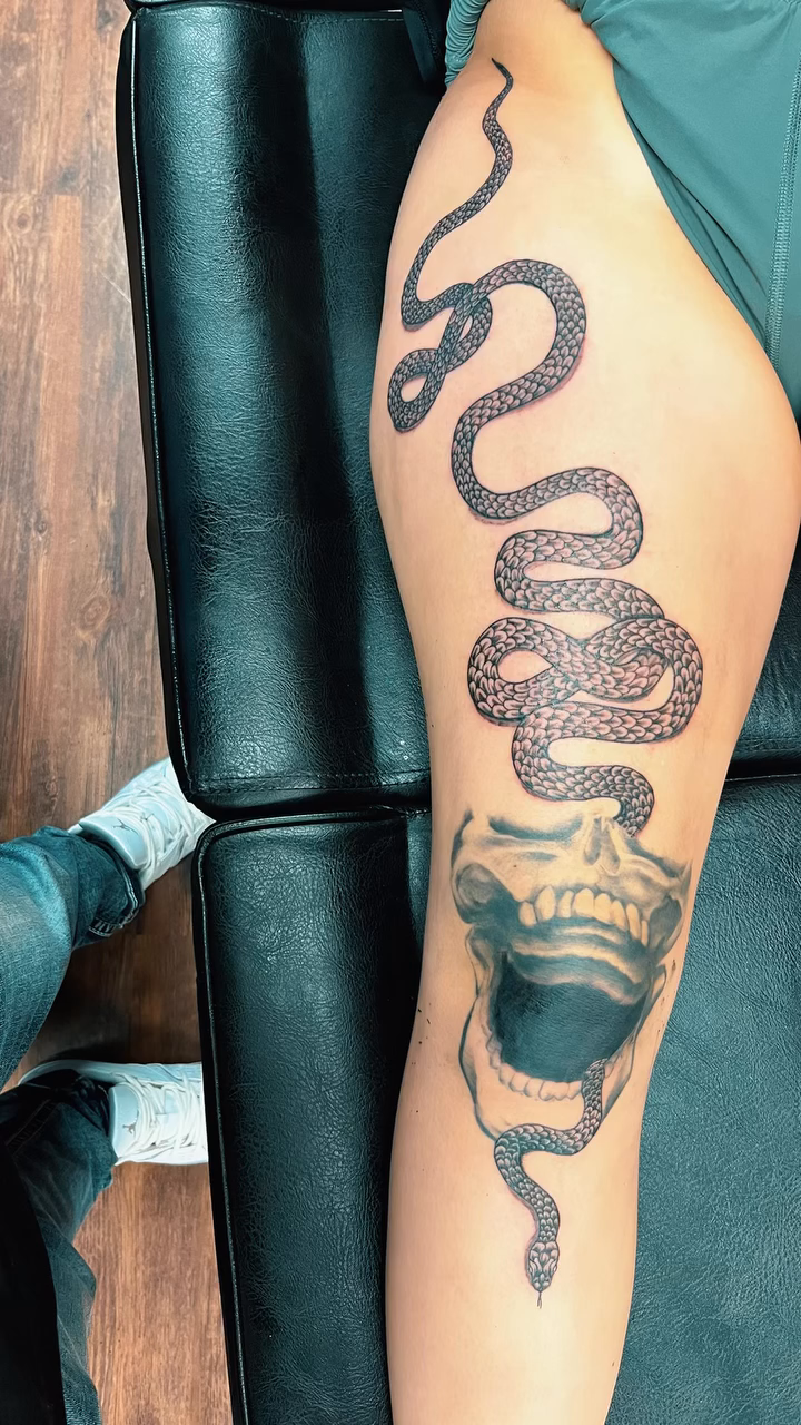 Tattoo by @jeffkaithtattoos — black_and_grey, realism