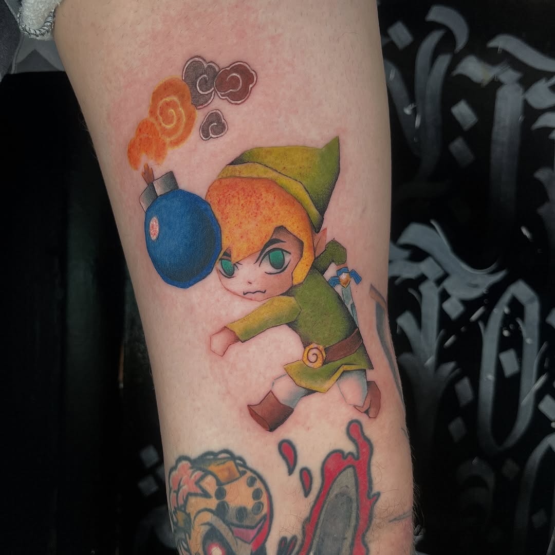 Tattoo by @vapidstar — anime