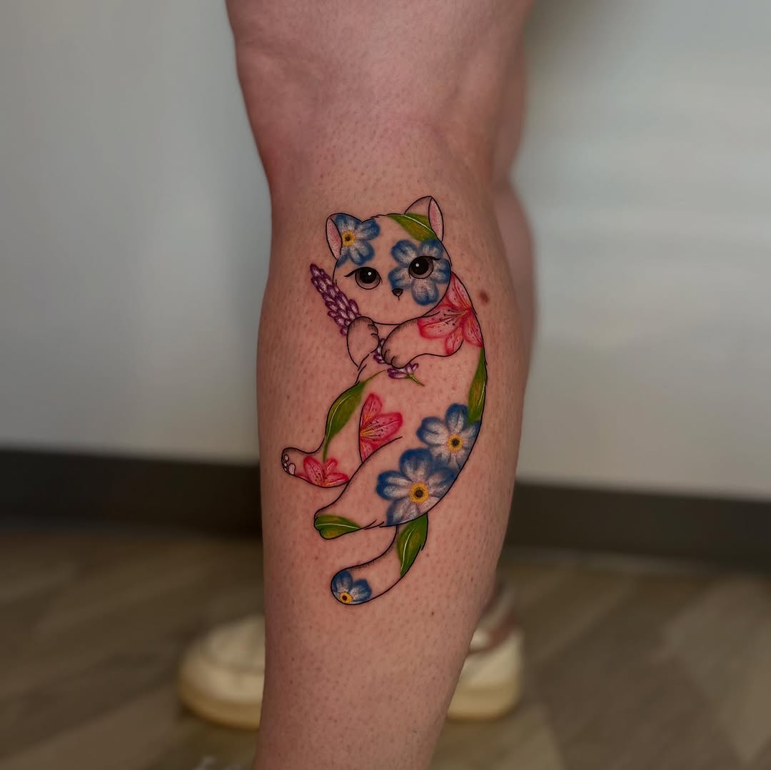 Tattoo by @catgirltattoo — watercolor, new_school