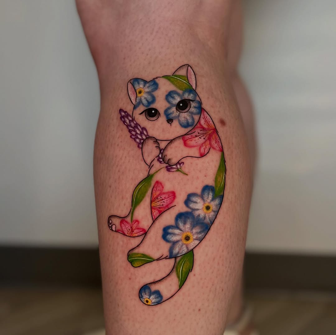 Tattoo by @catgirltattoo — illustrative, watercolor